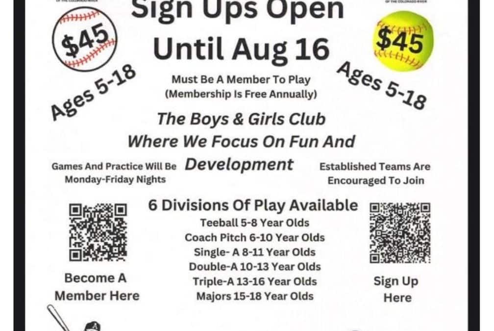 Major League Baseball Awards PLAY BALL Grant to Boys & Girls Clubs of the Colorado River: Sign Up Now for an Unforgettable Fall Baseball & Softball Season!