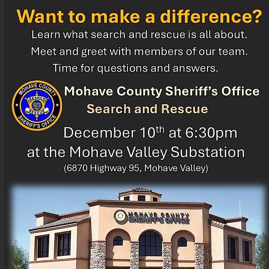 Mohave County Sheriffs Office Seeks Volunteers to Join Search and ...